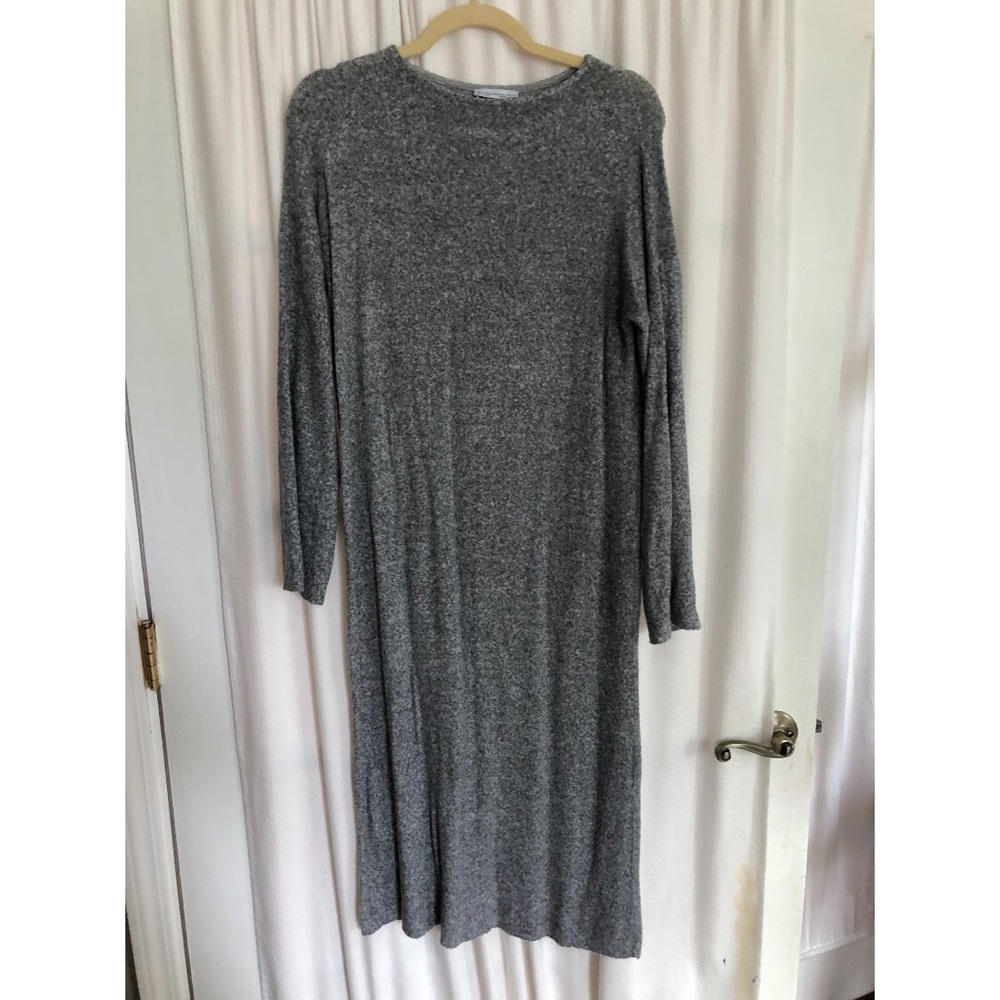 Zara trafaluc cozy gray midi shift dress